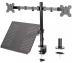 Gadget Wagon Dual Monitor And Laptop Arm Stand Adjustable For 13 Inch -27 Mount Desk Clamp