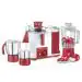 Prestige Platina 550 W Juicer Mixer Grinder, 3 Jars (1600 ml, 600 ml, 300 ml) (Red, White)