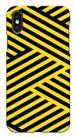 MobiEra Apple iPhone X Zip Zap Yellow Black Pattern Plastic Designer Printed Hard Case Cover