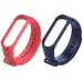Estrenar Mi Band 3 Strap - Mi Band 4 Strap Original Soft Silicone Adjustable Replacement Wristband Straps, Belt, Bands for Xiaomi M3 & M4 Fitness Band (Navy, Red - Pack of-2)