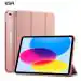 ESR Front & Back Case for iPad 10th Generation Cover, Ascend Trifold Series (2022,10.9 inch), (2022, )Trifold Stand (Rose Gold, Hard Case)