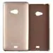 Tarkan Gold Leather Back Cover For Microsoft Lumia 540