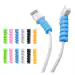 QinPin Tangle-Free Cable Management Set - 12Pc Spiral Cable Guard, Charger & Earphone Cord Protector Bundle for Cable Safety