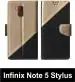 Sbms Infinix Note 5 Stylus Black Artificial Leather Shock Proof Flip Cover