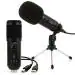 Powerpak MKF500 Black Metal USB Condenser Microphone With Desk Stand
