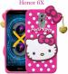 Aviaaz Honor 6X Soft Rubberized TPU Girls Kitty Pink Silicon, Rubber Back Cover