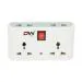 Digiway 4+1 Three pin Multi Plug Point | Cordless Wall Socket, Universal Sockets and 1 Switches (White_Pack of 1)