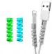 AdzMozi New Spiral Charger Cable Protector Data Cable Saver Charging Cord Protective Cable Cover - Pack of 2