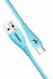 TEMPT Punk USB to Type C Cable | Fast Charging | Durable TPE material | 1 meter long (Sky Blue)
