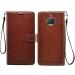 Beingstylish Brown Leather Flip Back Cover Case For Motorola Moto G5 Plus