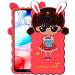 Lejaao Redmi 8 3D Doll Kitty Pink Silicone Mobile Back Cover