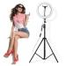 RCB 10 inch LED Ring Light with Tripod Stand for Mobile Phones & Camera, 3 Temperature Mode Dimmable Lighting, Photo-Shoot, Video Shoot, Makeup & More
