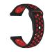 LIDDU Silicone Smart Watch Strap for Fire Boltt Talk Ultra, Fire Boltt Phoenix and Fire Boltt Talk 2 (Black and Red)