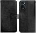 AmericHome Oppo A57 2022, CPH2387 Black Artificial Leather Mobile Flip Cover