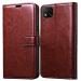 JOBINKA Redmi Poco C3 Vintage Leather flip Case Cover| Inside TPU with Card Pockets Wallet Stand Magnetic Closure 360 Degree Complete Protection Vintage Flip Cover for Redmi Poco C3 - Brown