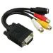 Technotech Vga Male To S-Video 3 Rca Female Tv Av Converter Adapter Cable Cord