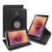 S-Hardline Samsung Galaxy Tab A Sm-T350, T355 8 Inch Black Rotating Stand Flip Cover Case