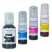 Verena Ink Refill for Epson 001 003 004 Compatible for Epson Ink Bottle L3110, L3150,L3156, L5190, L1110, L4150, L6170, L4160, L6190, L6160 (4 Colour (BK-127 / C,M,Y - 70 ML))