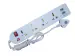 JB Power JBU14 Four International Sockets with Single Rocker Switch with Two USB Port Output 2.5A, 6A Sockets, 2 Way Switch, 1.8 Meter 1.8M Three Core Power cable Cord 4 Sockets Extension Board