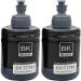 TEQUO Refill Ink 774 Black Pack 2 For Epson M105/M100/M200/M205/L605/L655 Ink Printers Black - Twin Pack Ink Bottle