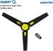 Superfan Super Q 3 Blades 1200 mm High Flow Energy Efficient 5 Star Rated BLDC Ceiling Fans, Citryc Onyx