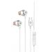 AMS 801 Wired in Ear Earphones with mic, 10 mm Driver, Powerful bass, HD Calls, Ear Comfort And Clear Sound, White