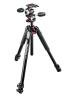 Manfrotto MK055XPRO3-3W Black Aluminum 3 Section Horizontal Column Tripod with Head