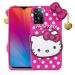 Coverage Silicone soft Hello Kitty with Pendant Case proper fit Back Cove for OPPO A77 - Pink