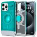 Spigen Classic C1 Magfit Back Cover Case Compatible with iPhone 15 Pro (TPU + Poly Carbonate | Bondi Blue)