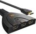 spincart 3 Port Switch Splitter with Pigtail HDMI Converter Cable for TV