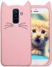 UNILORD Samsung A6 Plus Pink Rubber Screen Protector 3D Cat Kitty Girls Back Case Cover