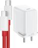 Cihlex 65W, 6A Oneplus Mobile Charger Usb-C Cable Nylon Braided Charger Cord Compatible (Red, White)