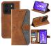 Autofocus Faux Leather Back Case Flip Cover for Infinix Smart 7 with ID Card Slot | Foldable Stand | 2 Card Slot | 1 Cash Slot | Magnetic Closure - Executive Brown, 21785
