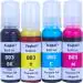 TEQUO Refill Ink 003 Epson L3110 Pack 4 Black + Tri Color Combo Pack Ink Bottle