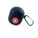 Kolorcase Boat Airdopes 381 and 383 Black Silicone Captain America Case Cover with Hook