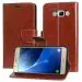 Slugabed Vintage Leather Finish Flip Cover for Samsung Galaxy J5 2016 J510 | Inside Pockets & Inbuilt Stand | Wallet Style Back Case | Magnet Closure (Brown)