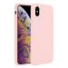 LIRAMARK Liquid Silicone Soft Back Cover Case for Apple iPhone X/XS(Pink Sand)