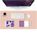 Leeonz Desk Pad, Large Mouse Pad, Office Desk Mat, PU Leather Desk Blotter, Laptop Desk Mat, Waterproof Desk Writing Pad for Office and Home, Single-Sided(Pink,80x40cm)