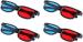 RV7 Anaglyph 3D Video Glasses (Red and Blue) (pack of 4)