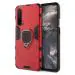 Casotec Armor OnePlus Nord CE 5G Defender Case | Rotating Ring Holder & Kickstand in-Built | Military Grade Armor | 360 Degree Protection Back Cover for OnePlus Nord CE 5G (Red)