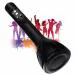 MOUSIKI Design 2 Advance Handheld Wireless Singing Mike Multi-Function Bluetooth Karaoke Mic with Microphone Speaker with Recording + USB+FM + Many More Features (Black)