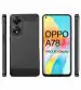 Fastship Silicone Hybrid Rubber Case Back Cover for OPPO A78 4G - Black