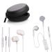 Deal Donor Rope Wire Earphones & SMG Earphones with Zipper Case Cover Earphone Pack of 3 Combo