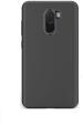 AUTOCASE Poco F1 Black Rubber Mobile Back Cover
