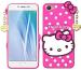 Cloudza Vivo Y55 Pink and White Silicon Scratch Resistant Mobile Back Cover