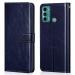 Jotech Vintage Flip Cover For Moto G60 / G40 Fusion - Blue