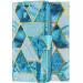 ClickCase Marble Series Faux Leather Back Case Card Holder Wallet with Magnetic Closure Flip Cover For Huawei Y9s (Aqua Blue)
