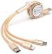 Astound Micro Usb Cable 1.5 M Copper Braiding Multi Retractable 3.0 Fast Charger Cord (Compatible With Camera, Computer, Gaming Console, Mp3 Player, Mobile, Smart Watch, Tv, Tablet, Gold, One Cable)