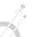 FLiX (Beetel) USB to Lightning PVC Data Sync & 12W(2.4A) Fast Charging Cable for iPhones, iPad Air, iPad Mini, iPod Nano and iPod Touch, 1 meter, Made In india (White)(XCD - FPL01)