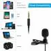 VeeDee Lavalier Collar Microphone Voice Recording for Singing YouTube, Interview, Teaching, Recording, Smartphones, Black